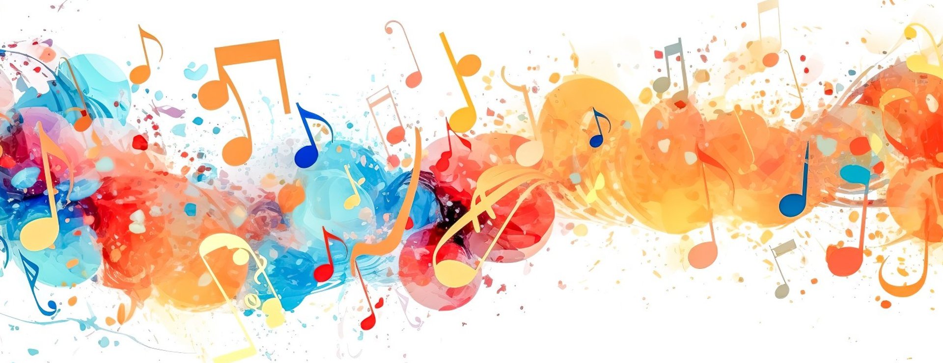 Mehrfarbige digitale Musik, Noten, abstrakter Hintergrundbanner für Glücksburger Konzerte , erstellt mit Generative AI
